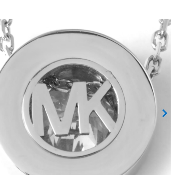 MICHAEL KORS SINGLE RHINESTONE NECKLACE SET IJ SILVER - Picture 3 of 7